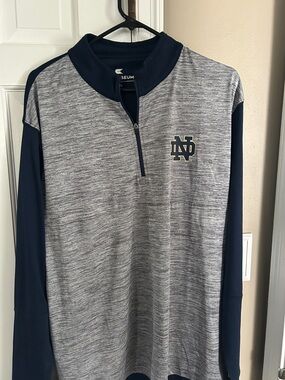 Notre dame 3/4 zip shirt